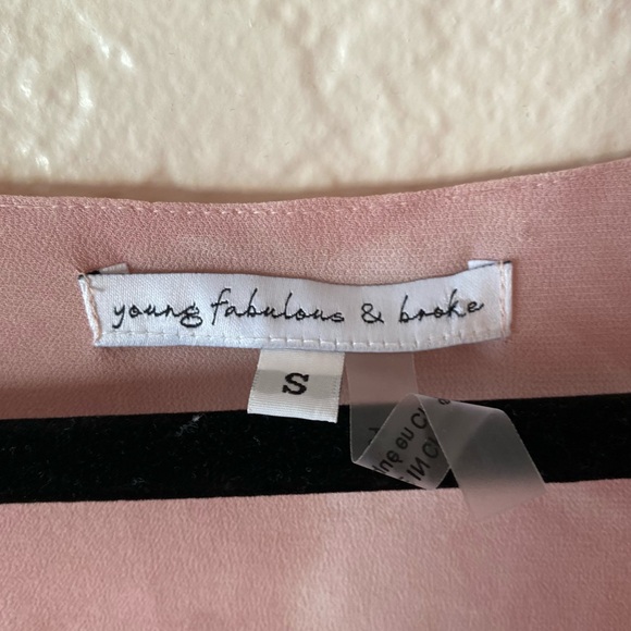Young Fabulous & Broke Rosa Mini Dress🍂Size S Pink Orange Western Boho Bohemian - Picture 5 of 7